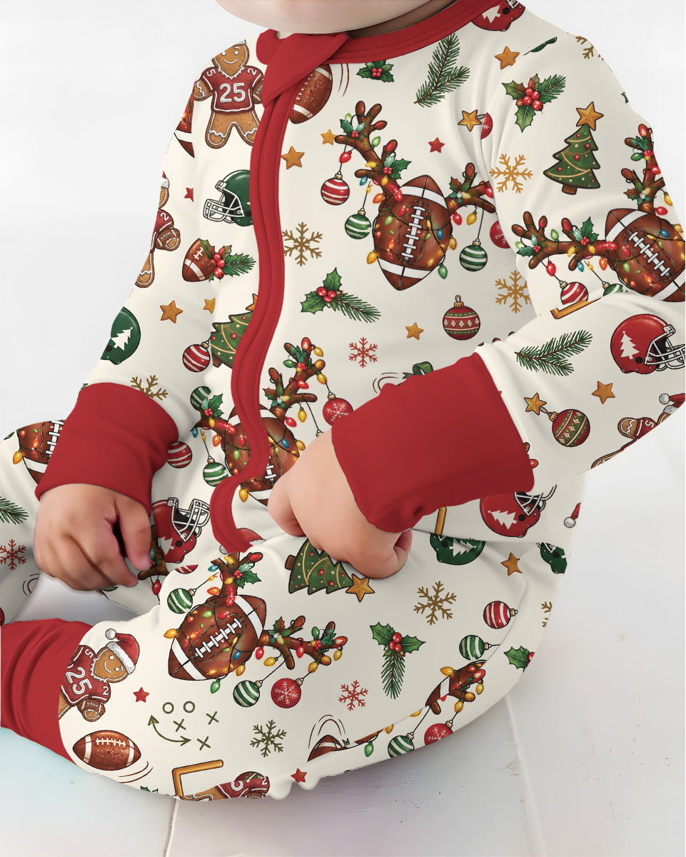 Football Christmas Merry Kickmas Bamboo Convertible Zippy