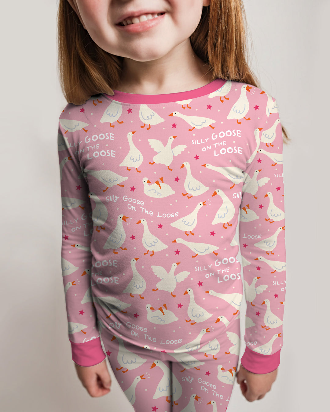 Silly Goose On The Loose Bamboo Two Piece Long Sleeve Pajama Set