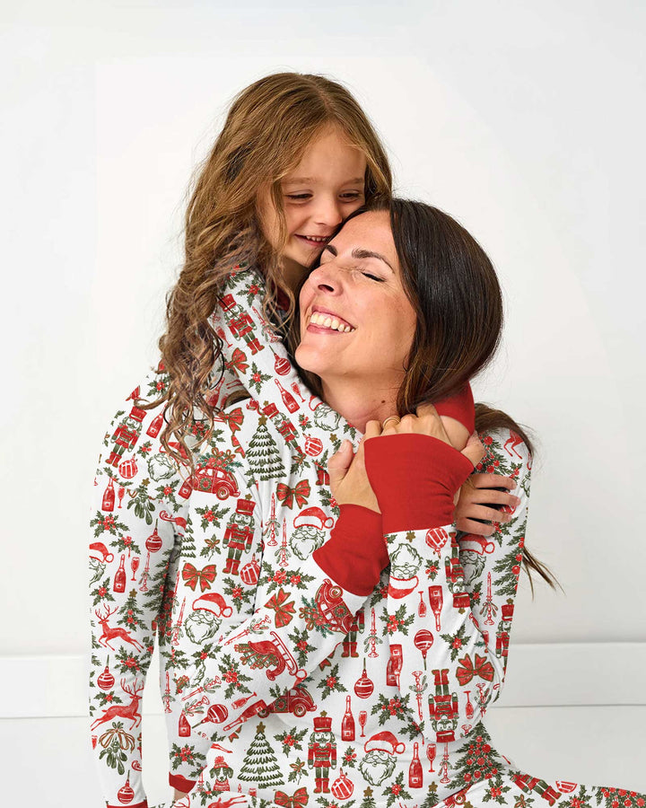 A Very Vintage Christmas Bamboo Two Piece Long Sleeve Pajama Set