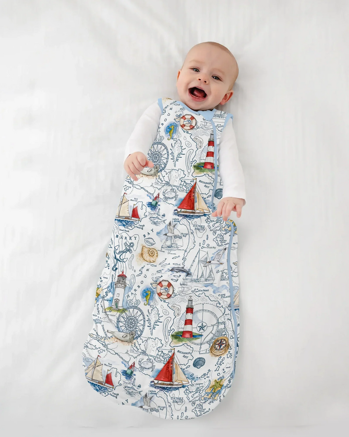 Seaside Adventure Map Bamboo Sleep Bag
