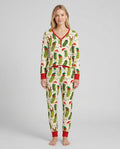 Cheerful Christmas Pickle Bamboo Women Pajama Set