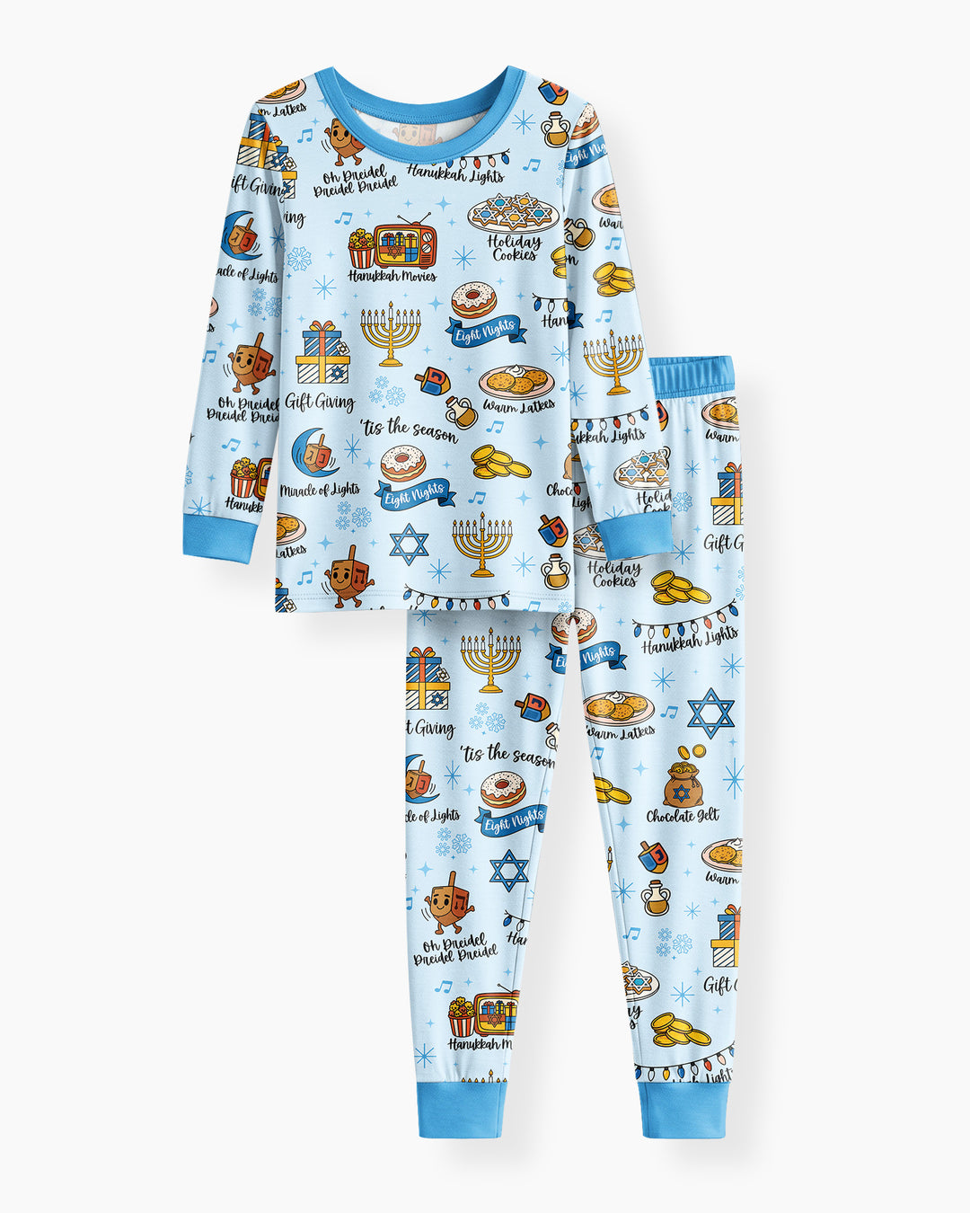 Hanukkah Night Bamboo Two Piece Long Sleeve Pajama Set