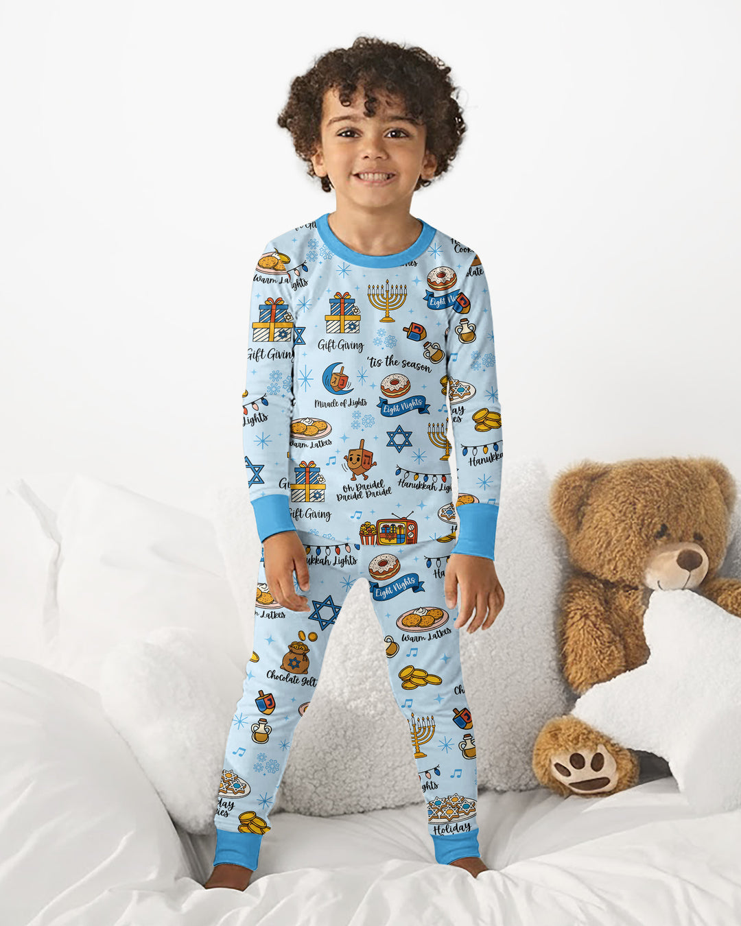 Hanukkah Night Bamboo Two Piece Long Sleeve Pajama Set