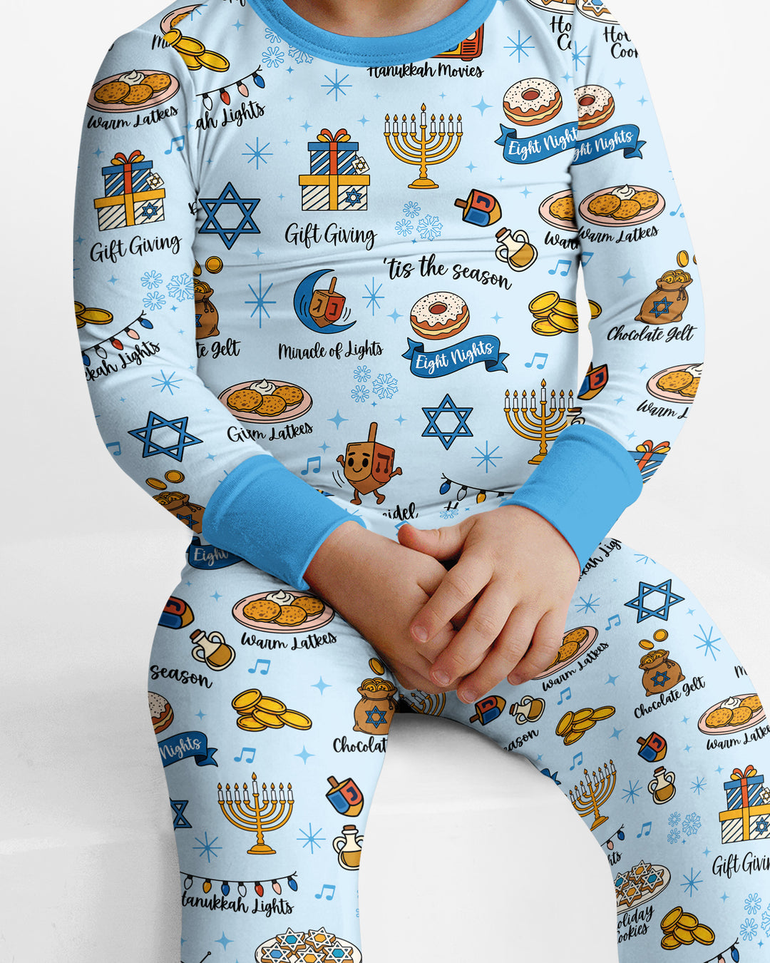 Hanukkah Night Bamboo Two Piece Long Sleeve Pajama Set