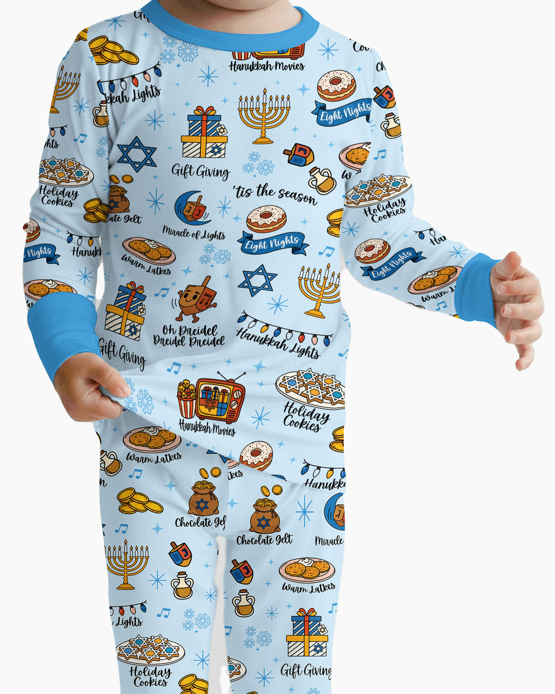Hanukkah Night Bamboo Two Piece Long Sleeve Pajama Set