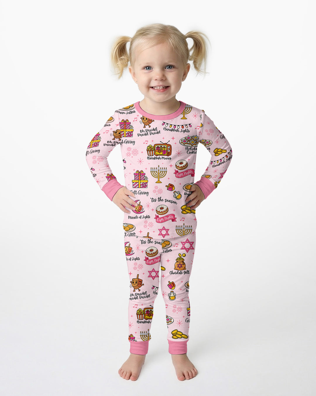 Hanukkah Night Bamboo Two Piece Long Sleeve Pajama Set