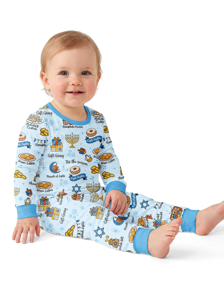 Hanukkah Night Bamboo Two Piece Long Sleeve Pajama Set