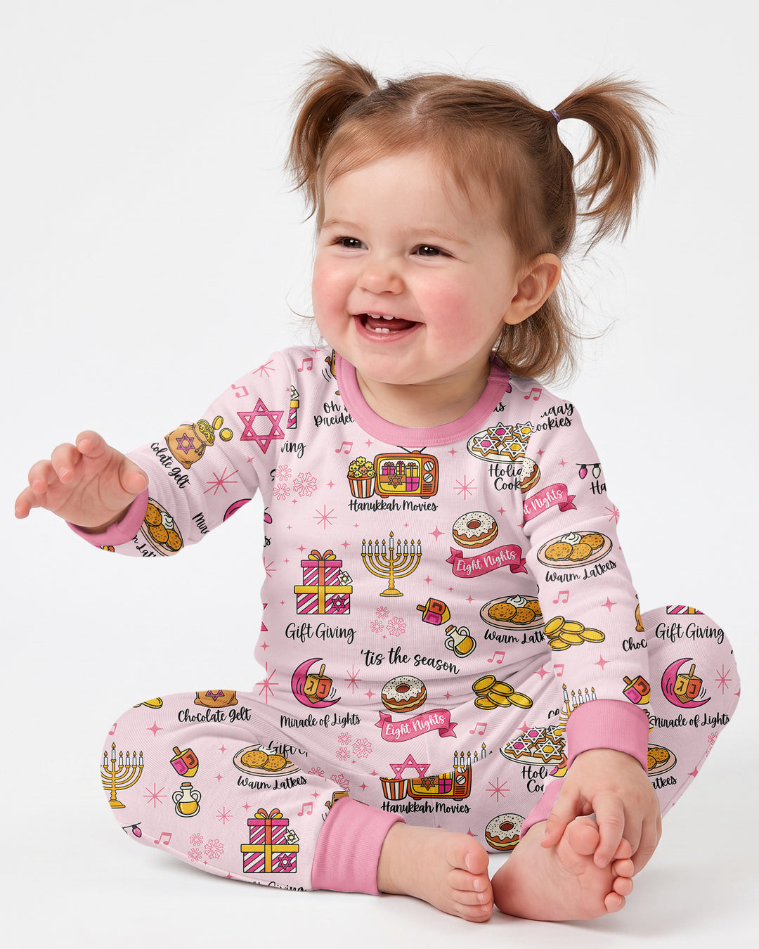 Hanukkah Night Bamboo Two Piece Long Sleeve Pajama Set