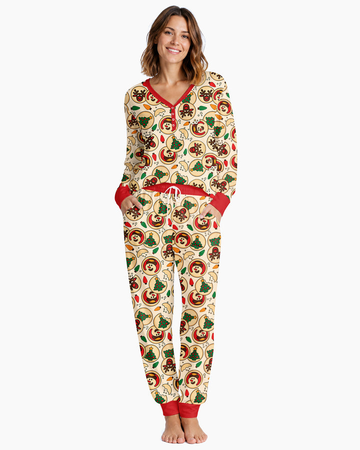 Christmas Sugar Cookie Bamboo Women Pajama Set