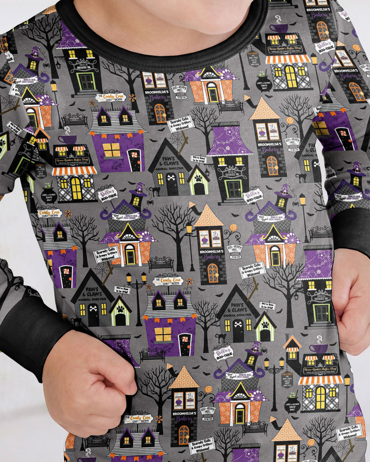 Halloween Hometown Bamboo Two Piece Long Sleeve Pajama Set