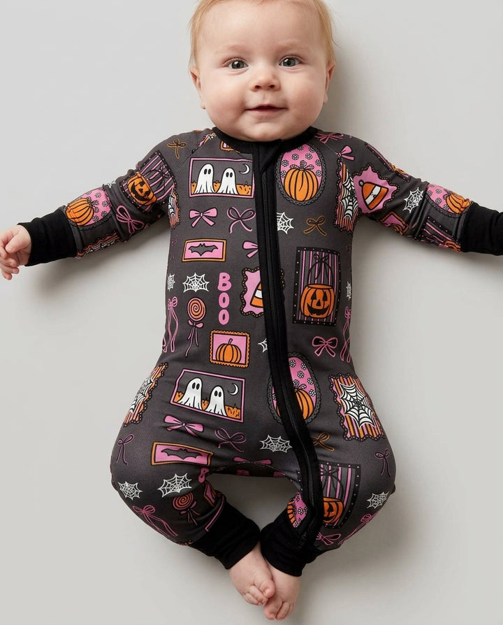 Spooky Preppy Pink Bamboo Convertible Zippy