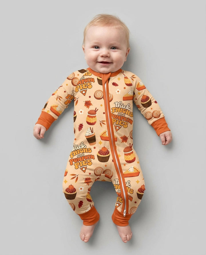 Thick Thighs and Pumpkin Pies Bamboo Convertible Zippy