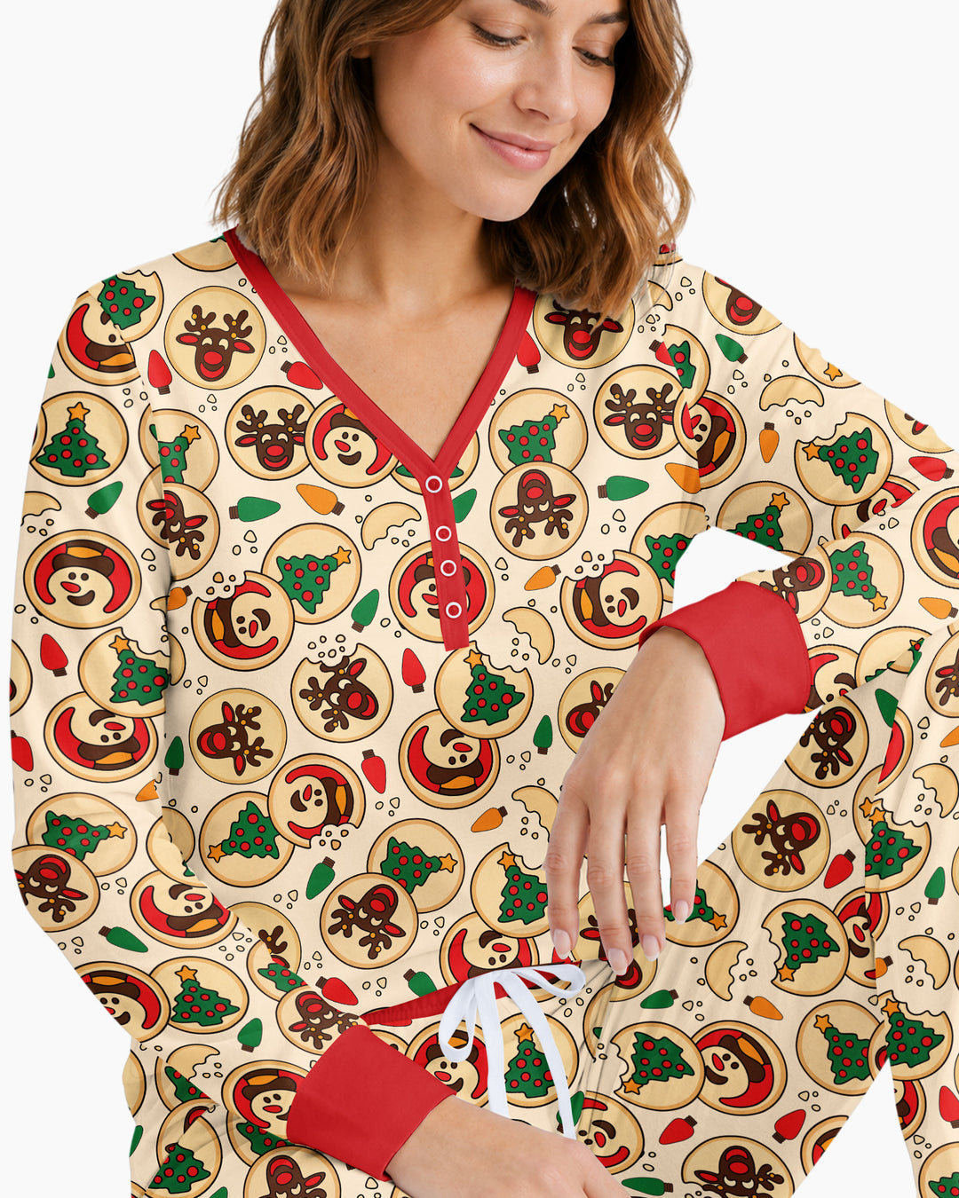Christmas Sugar Cookie Bamboo Women Pajama Set