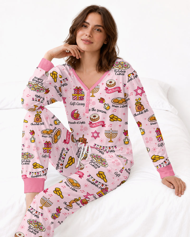 Hanukkah Night Bamboo Women Pajama Set