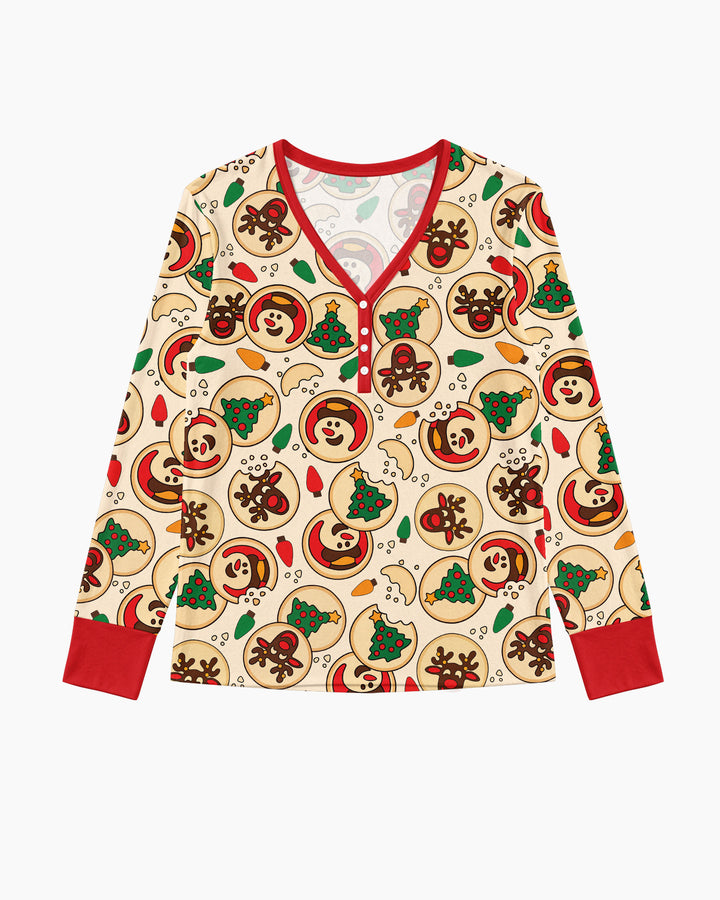 Christmas Sugar Cookie Bamboo Women Pajama Set