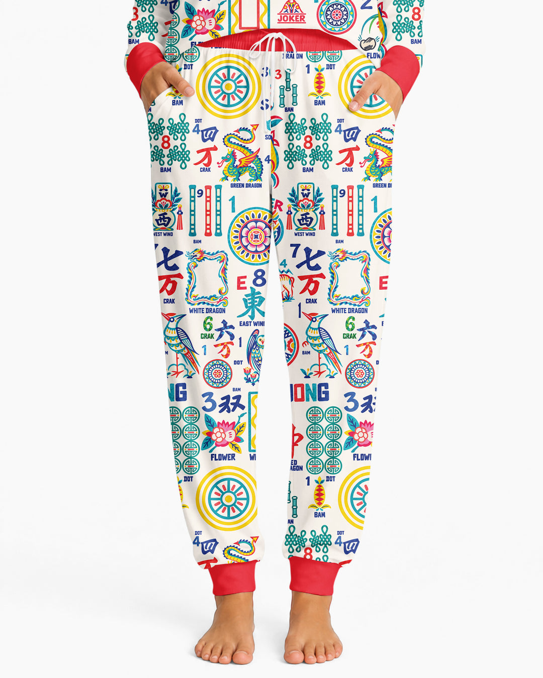 Mahjong Time Family Matching Bamboo Women Pajama Set