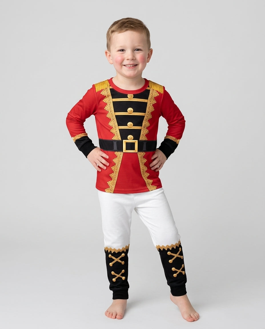 Nutcracker Soldier Bamboo Two Piece Long Sleeve Pajama Set