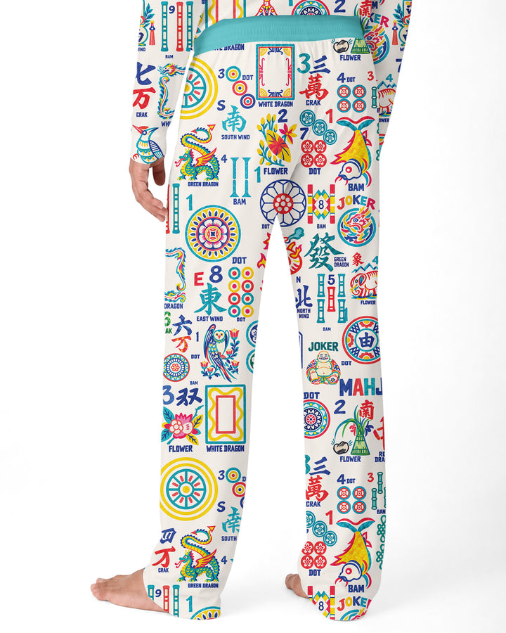 Mahjong Time Family Matching Bamboo Men's Pajama Set