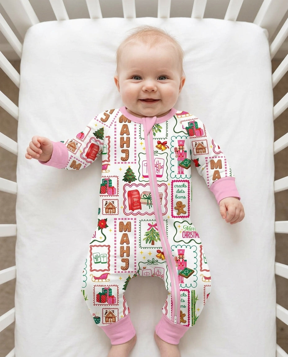 Preppy Christmas Mahjong Bamboo Convertible Zippy