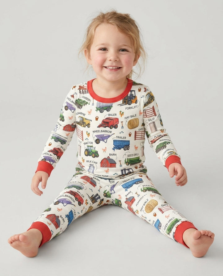 Little Farmer Bamboo Two Piece Long Sleeve Pajama Set