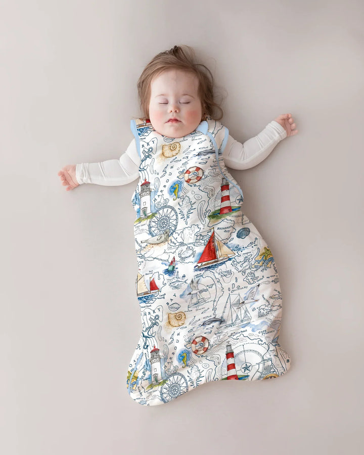 Seaside Adventure Map Bamboo Sleep Bag