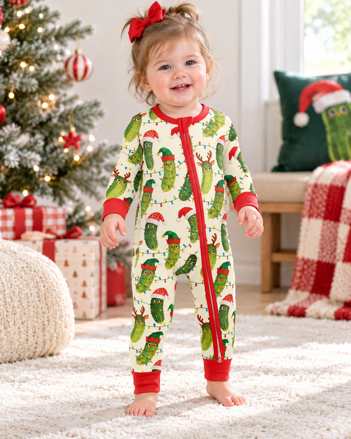 Cheerful Christmas Pickle Bamboo Convertible Zippy