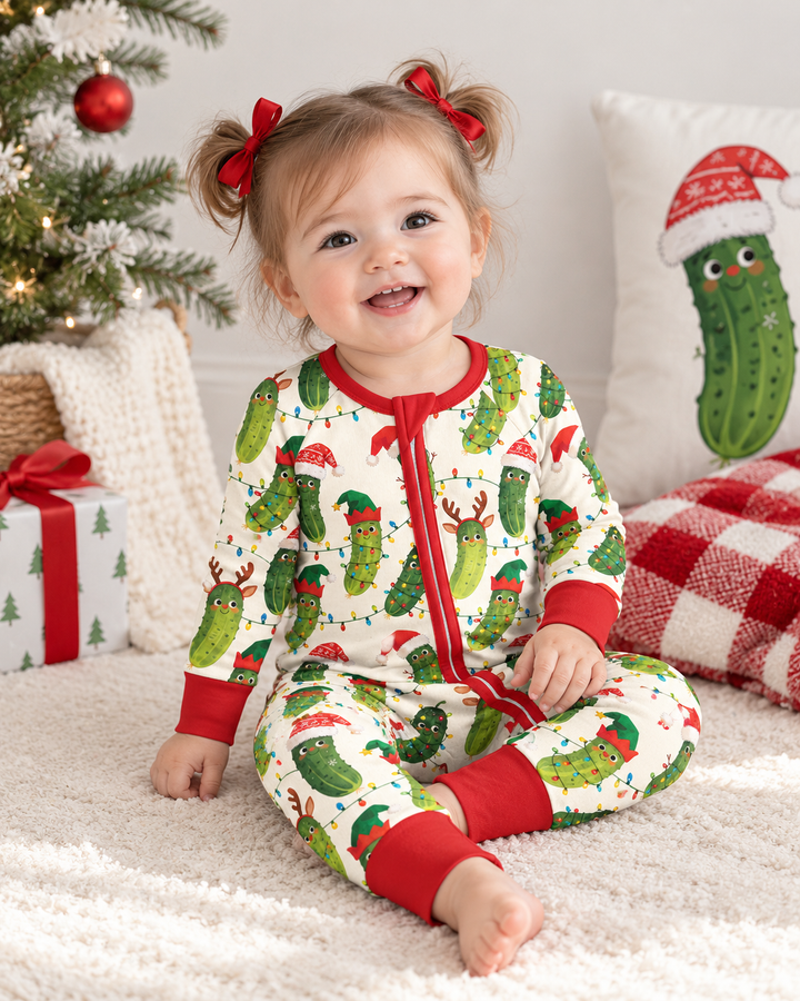 Cheerful Christmas Pickle Bamboo Convertible Zippy