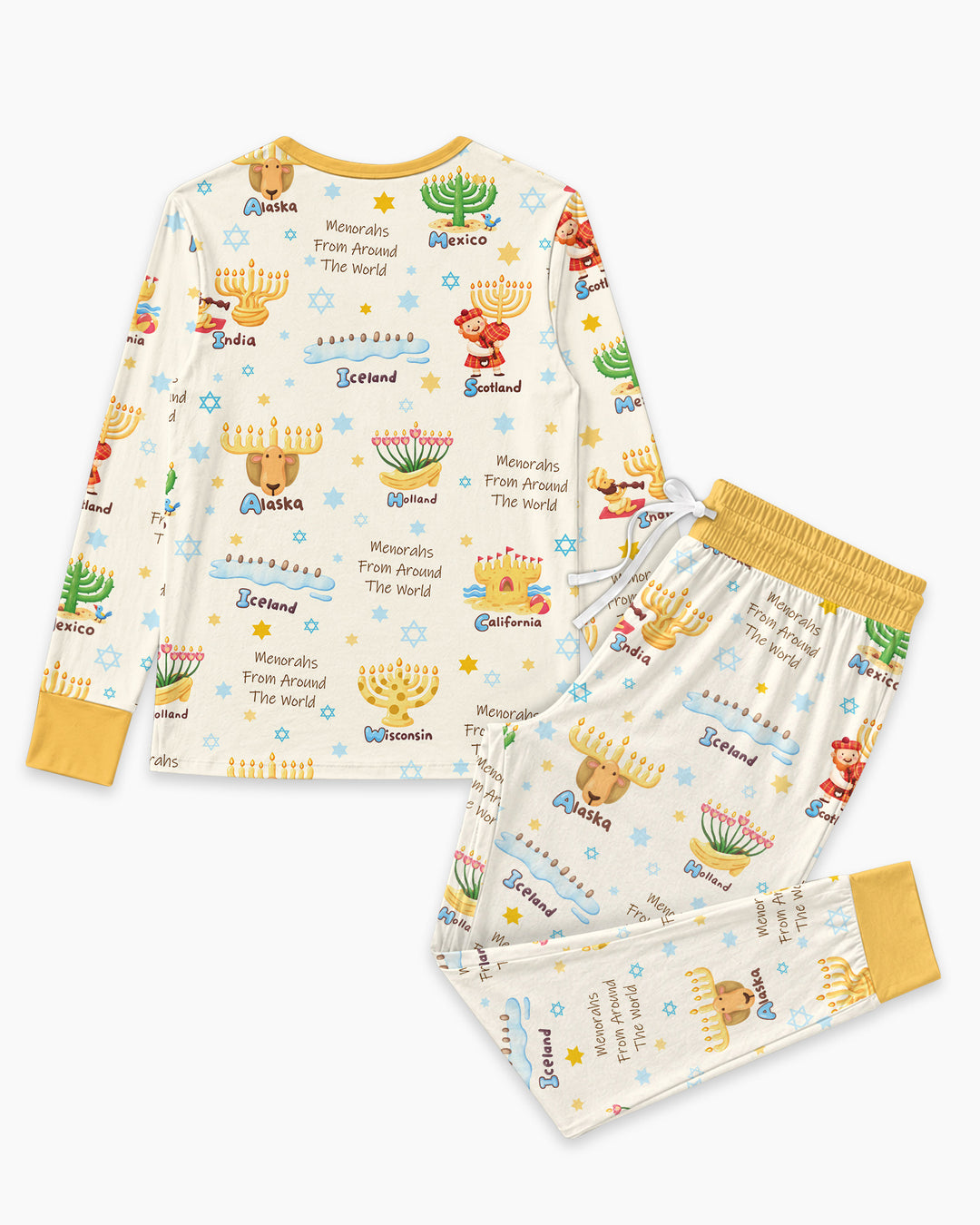 Menorahs From Around The World Bamboo Women Pajama Set