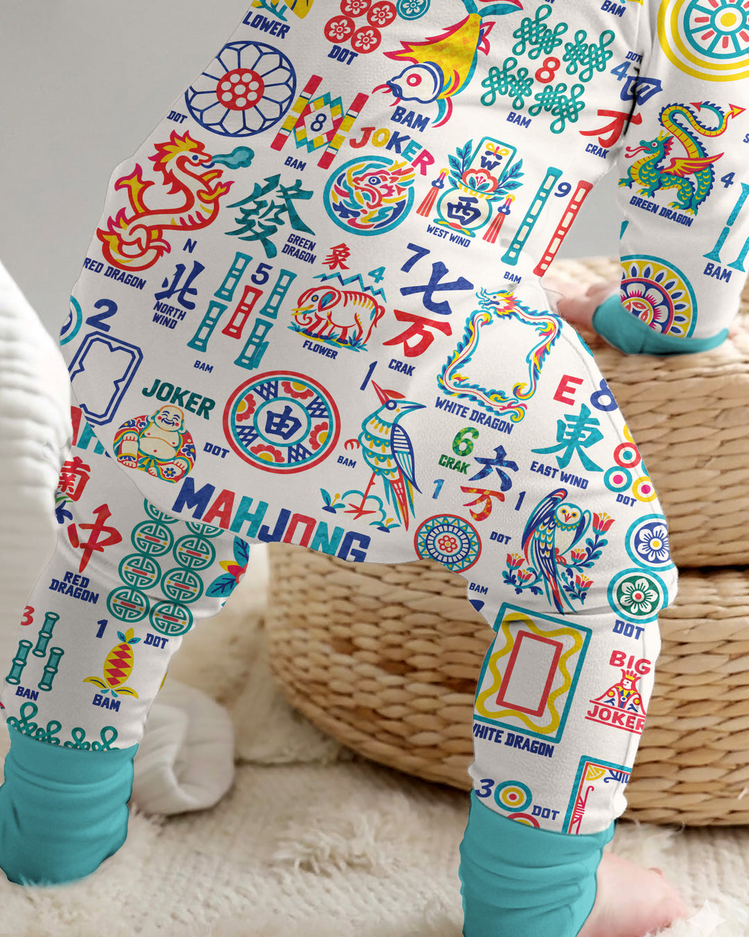 Mahjong Time Family Matching Bamboo Convertible Zippy