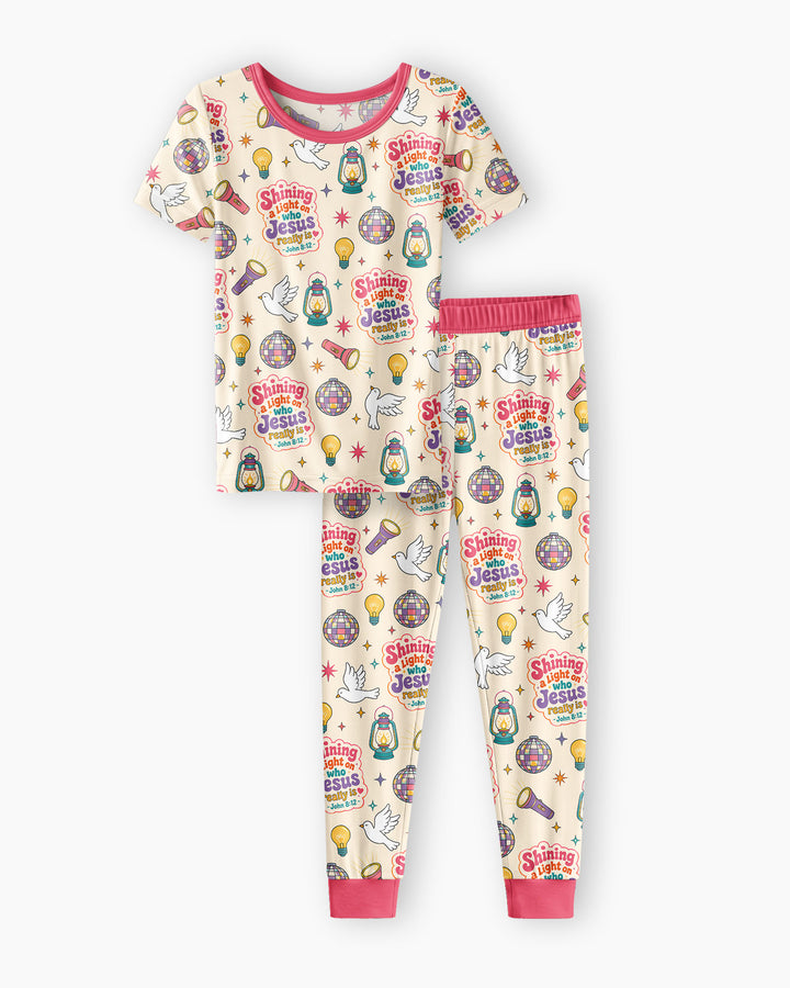 Summer Retro Ice Creams Family Matching Bamboo Two Piece Short Sleeve Pajama Set