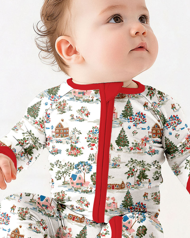 Christmas Village Winter Holiday Bamboo Convertible Zippy