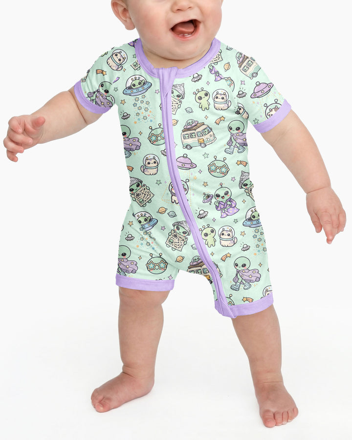 Little Alien Explorer Bamboo Shorty Zippy