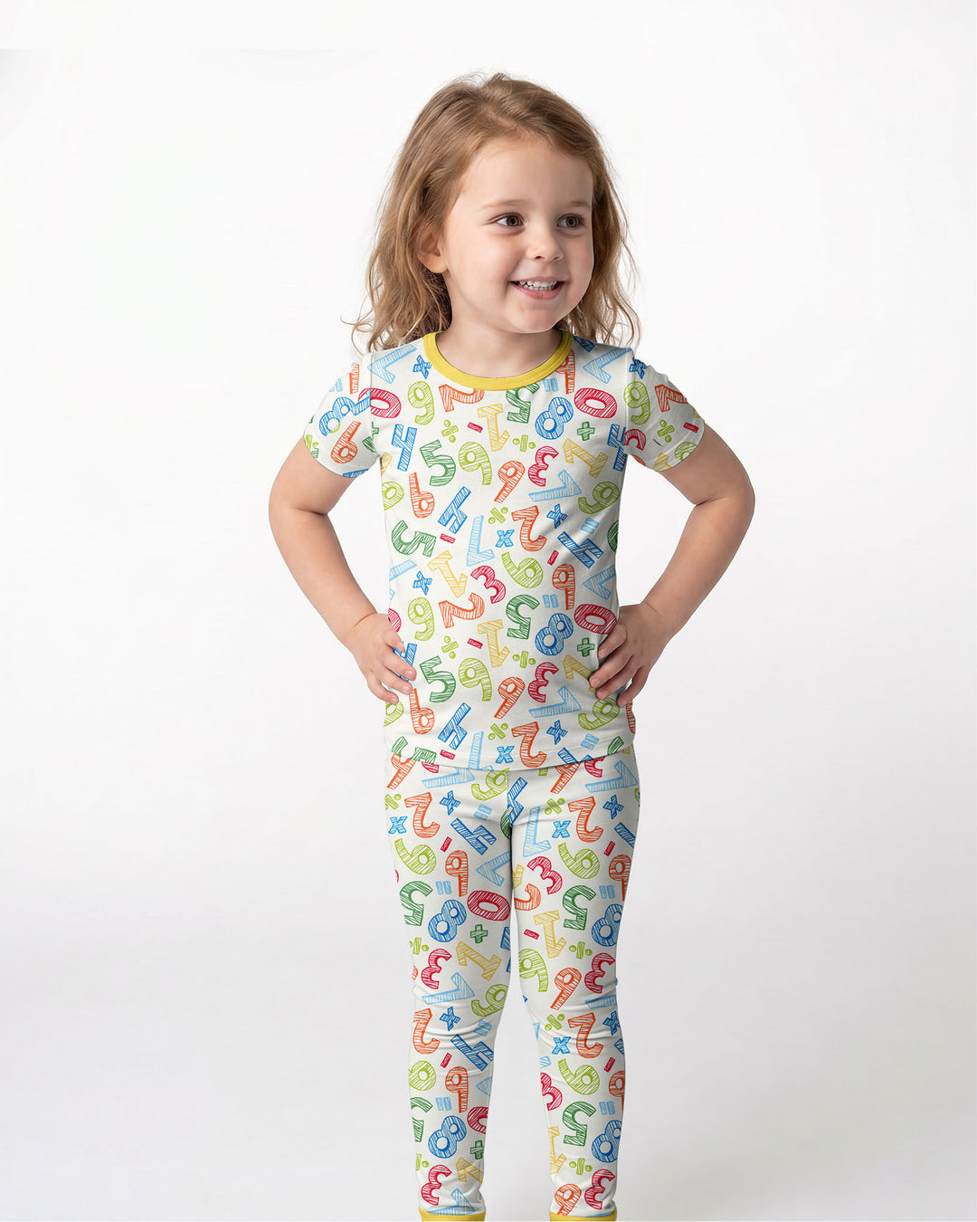 Math Doodles Bamboo Two Piece Short Sleeve Pajama Set