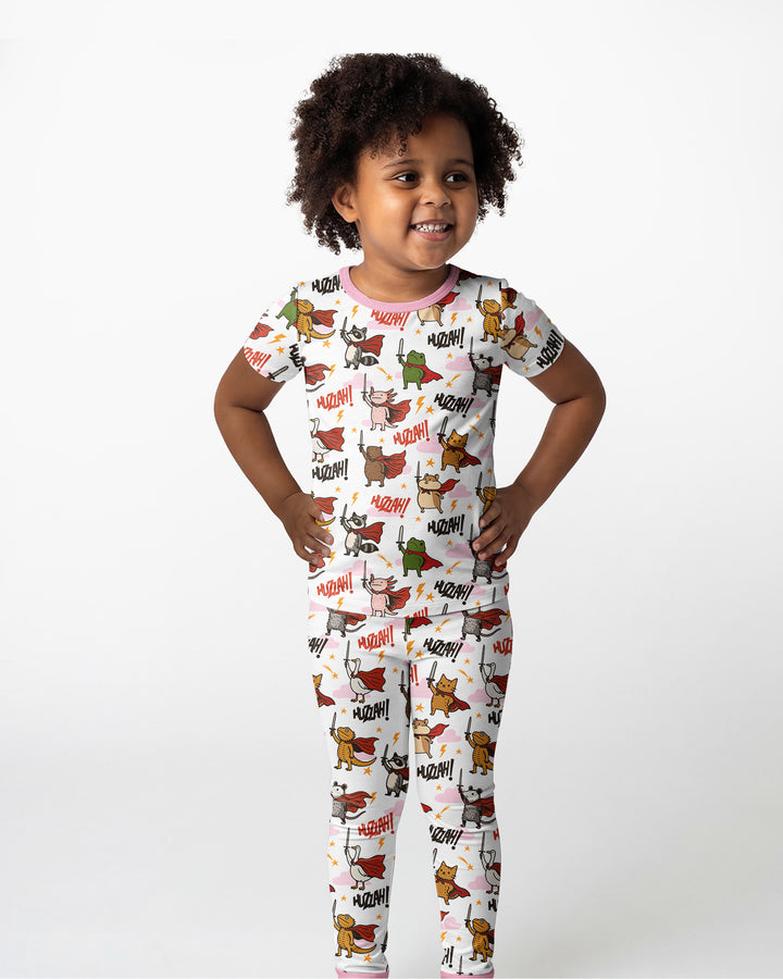 Huzzah! Huzzah! Bamboo Two Piece Short Sleeve Pajama Set