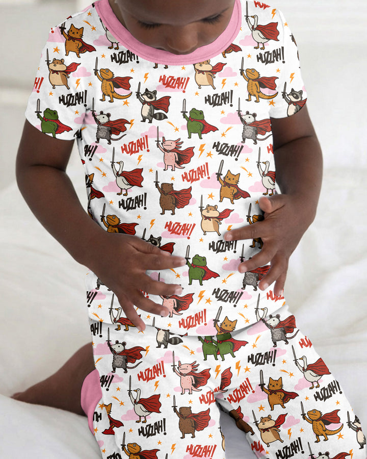 Huzzah! Huzzah! Bamboo Two Piece Short Sleeve Pajama Set