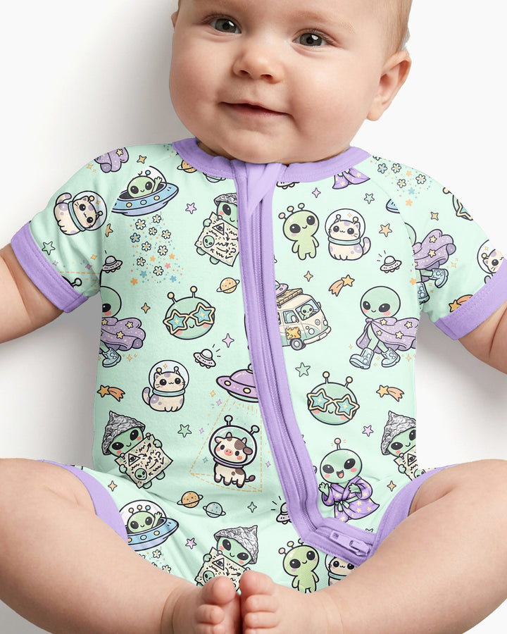 Little Alien Explorer Bamboo Shorty Zippy