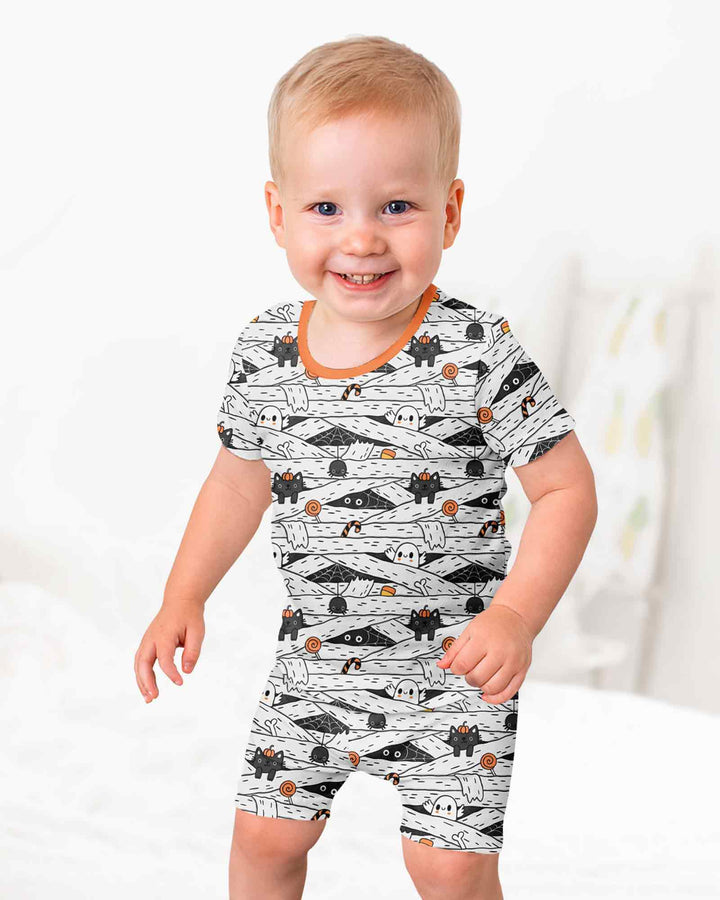 Template Bamboo Two Piece Short Sleeve Shorts Pyjamas Set