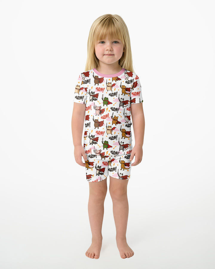 Huzzah! Huzzah! Bamboo Two Piece Short Sleeve Shorts Pajama Set