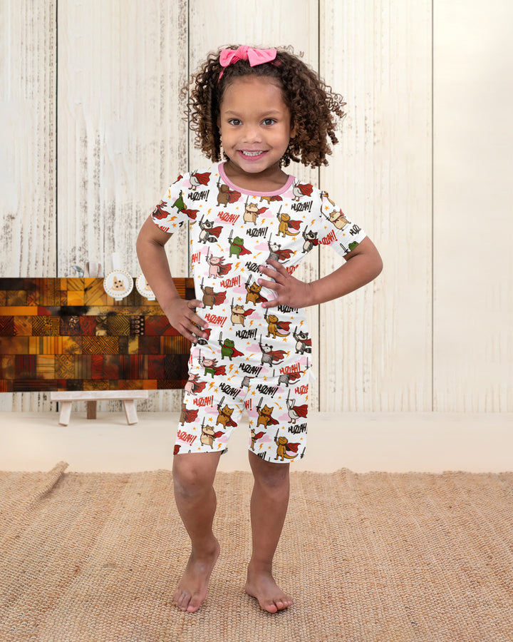 Huzzah! Huzzah! Bamboo Two Piece Short Sleeve Shorts Pajama Set