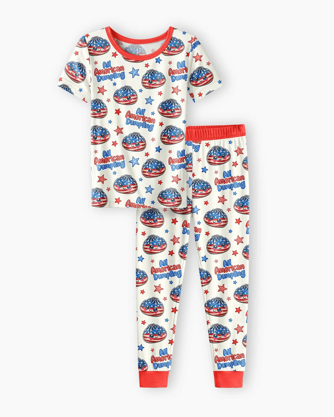 All American Dumpling Bamboo Two Piece Short Sleeve Pajama Set