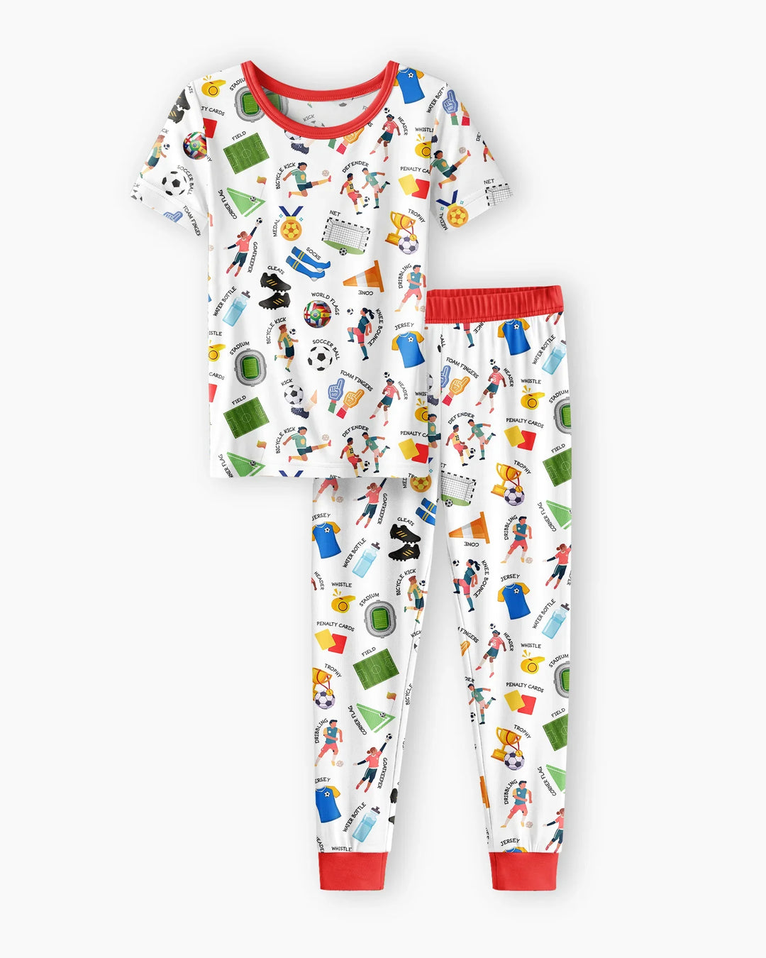 Soccer Fever All About The Game Bamboo Two Piece Short Sleeve Pajama Set