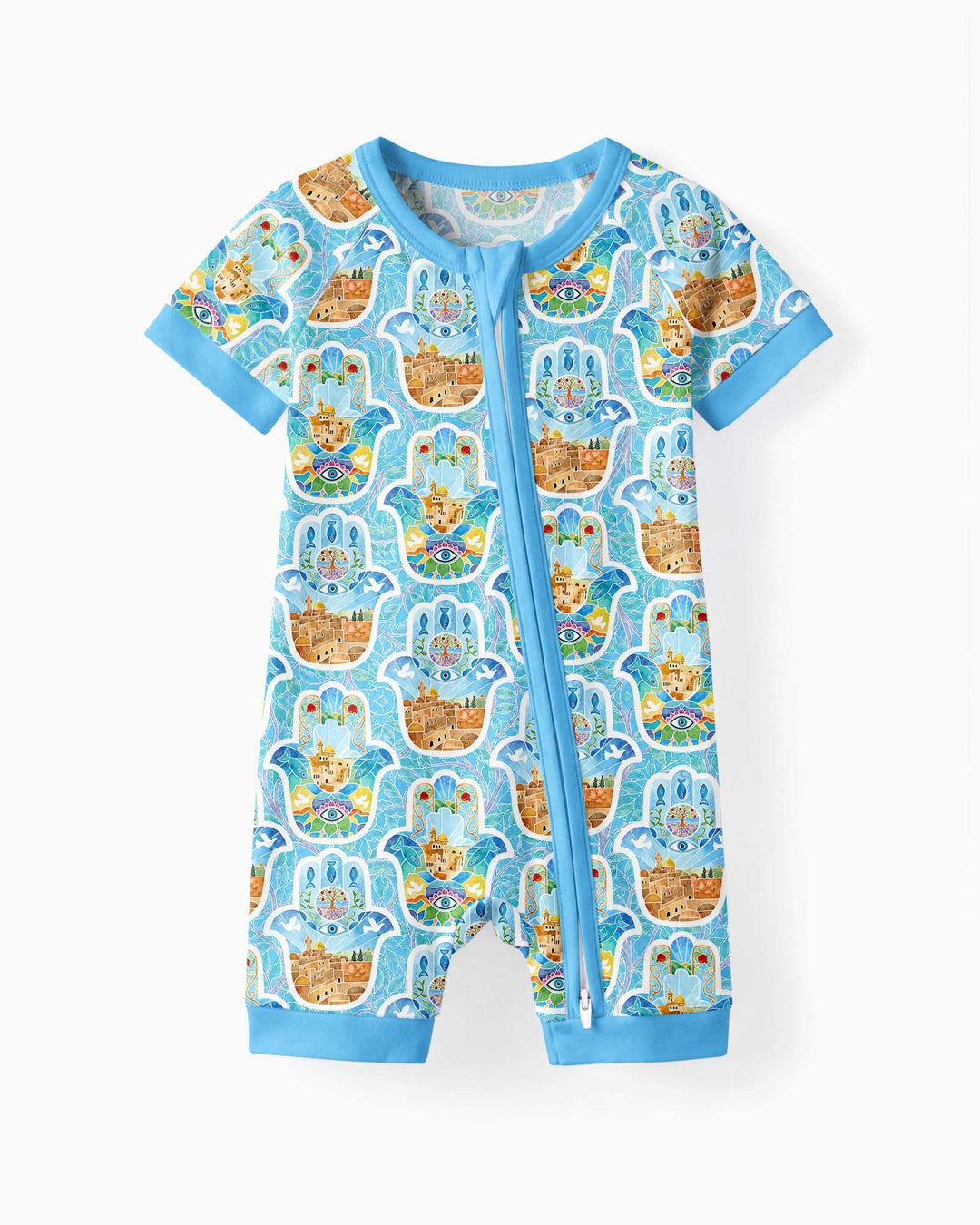 Hamsa Hand Bamboo Shorty Zippy