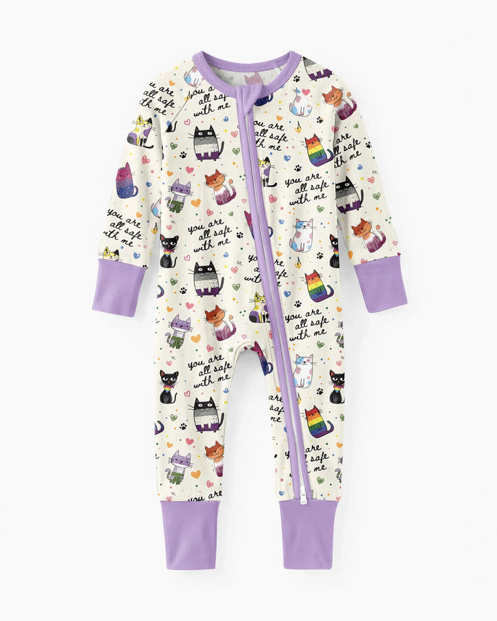 Loved & Safe Kitties Family Matching Bamboo Convertible Zippy