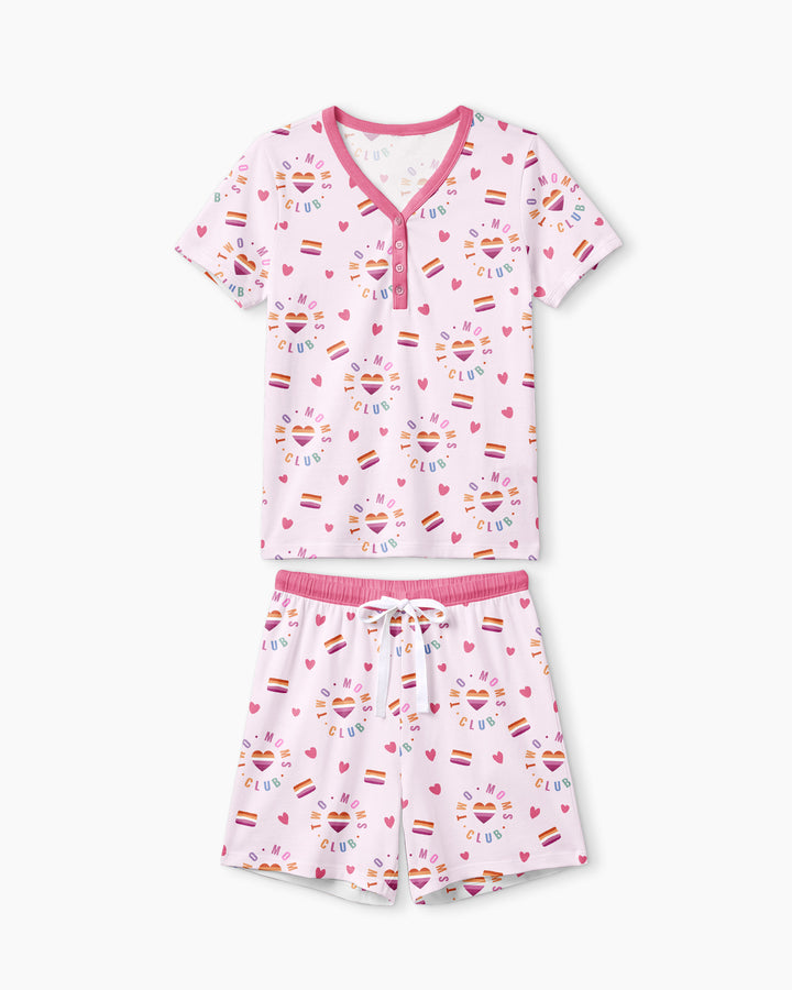 Love Makes Family Bamboo Women Short Sleeve Short Pajama Set