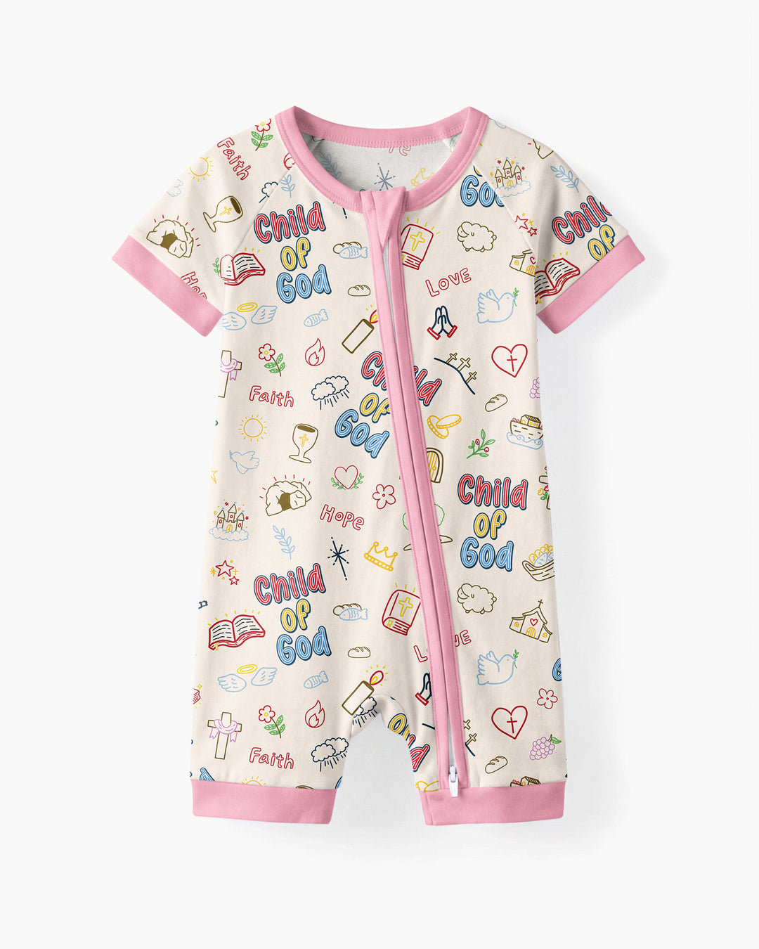 A Child Of God Family Matching Bamboo Shorty Zippy