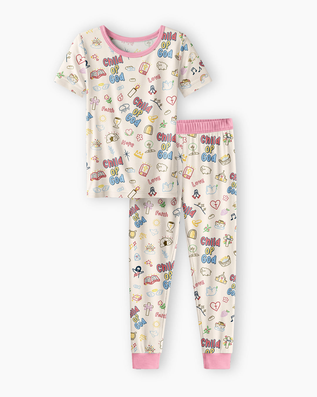 A Child Of God Family Matching Bamboo Two Piece Short Sleeve Pajama Set