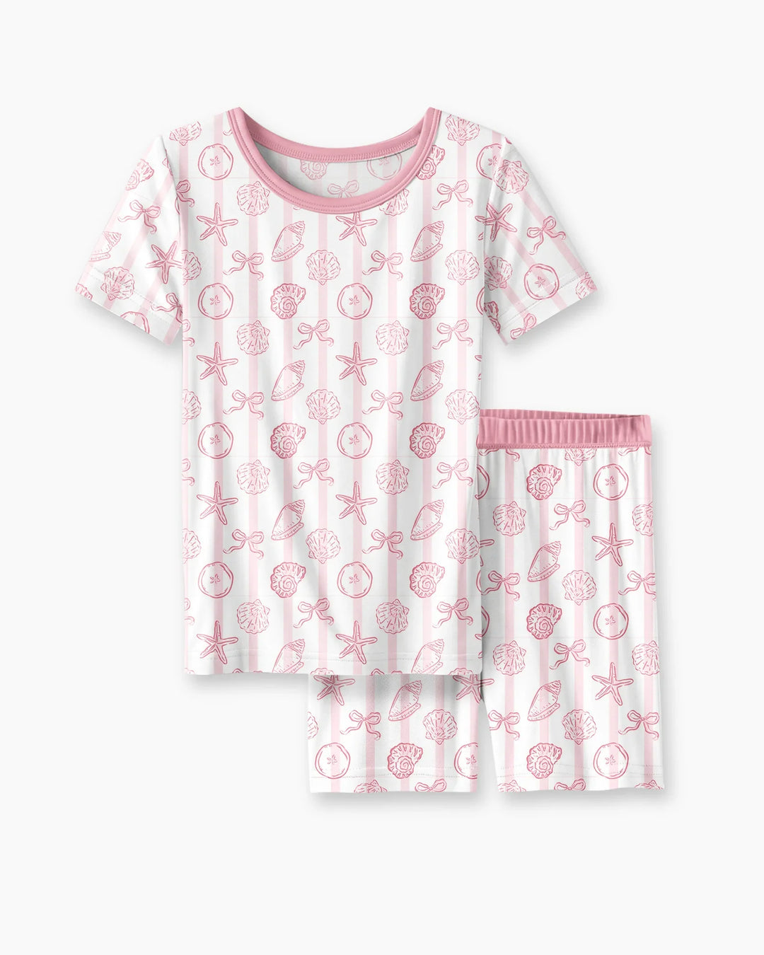 Coastal Keepsakes Family Matching Bamboo Two Piece Short Sleeve Shorts Pajama Set
