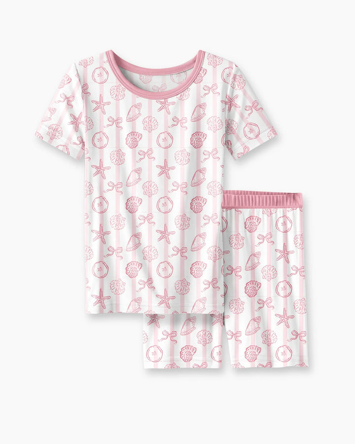 Coastal Keepsakes Family Matching Bamboo Two Piece Short Sleeve Shorts Pajama Set