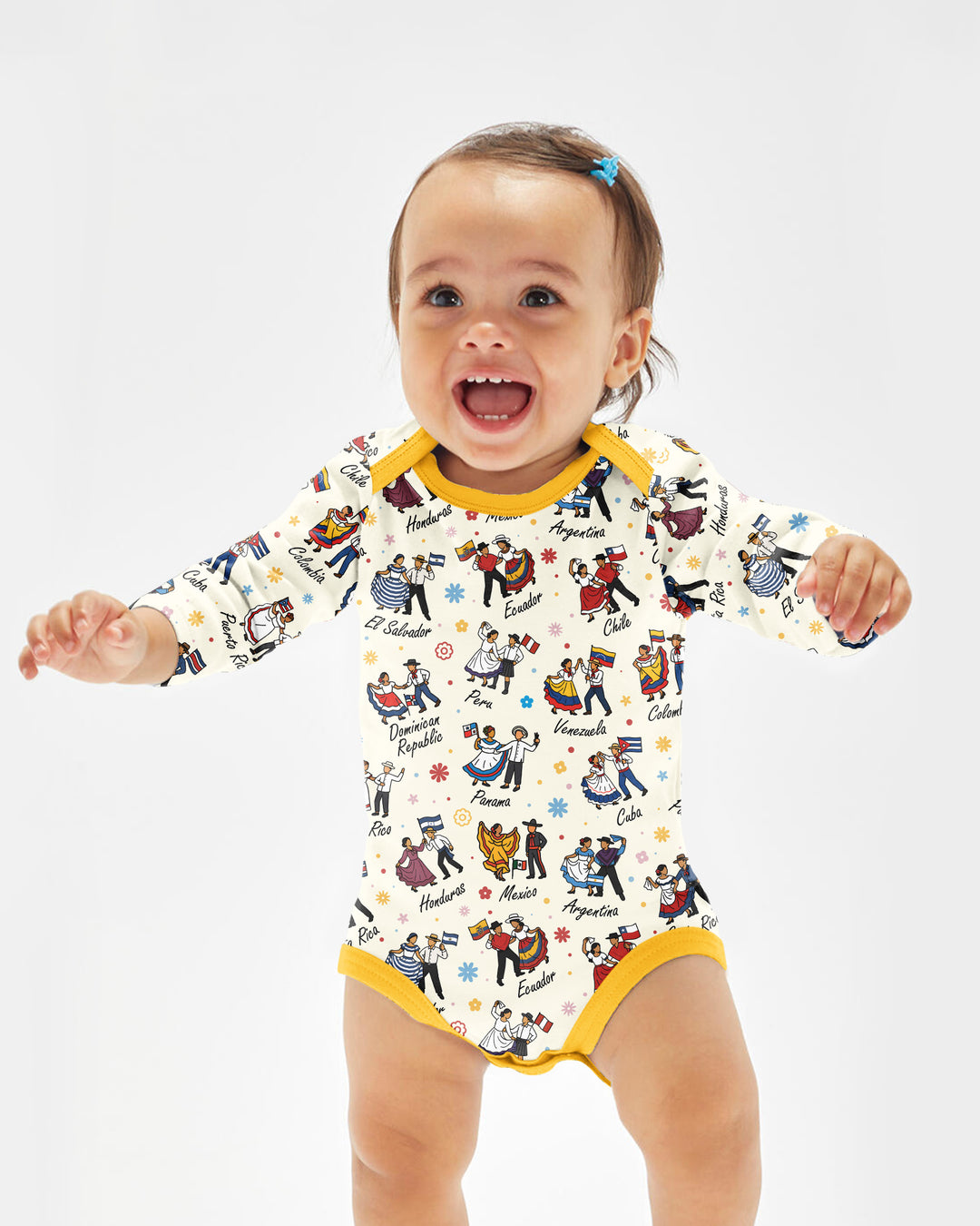 Hispanic Traditional Folkloric Dress Bamboo Bodysuit
