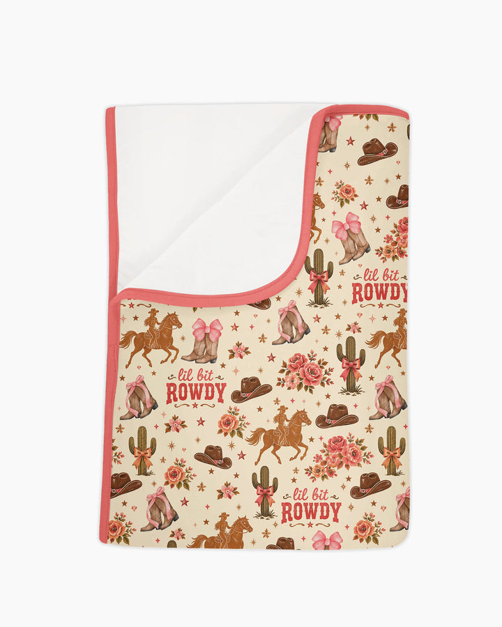 Coquette Cowgirl Lil Bit Rowdy Bamboo Blanket